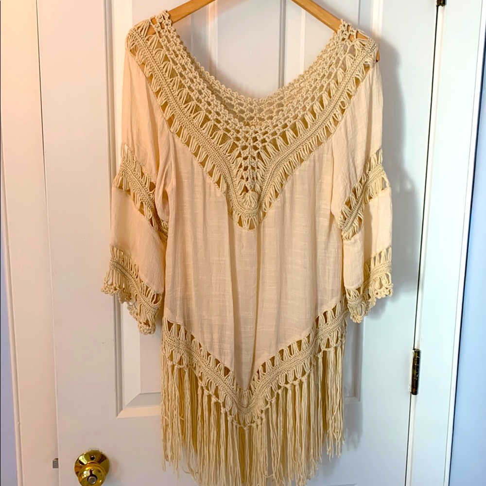 Boho Crochet Fringe Tunic